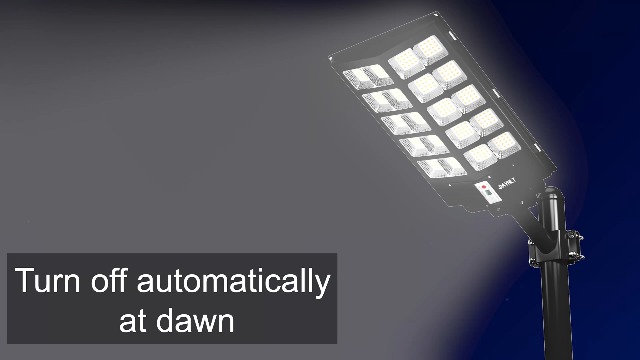 JAYNLT 1500W Solar Street Light, 200000LM 6500K Solar, Dusk to